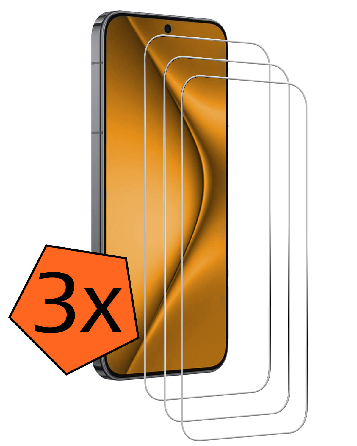 Nomfy Nomfy Huawei Pura 70 Ultra Screenprotector Glas - 3 PACK