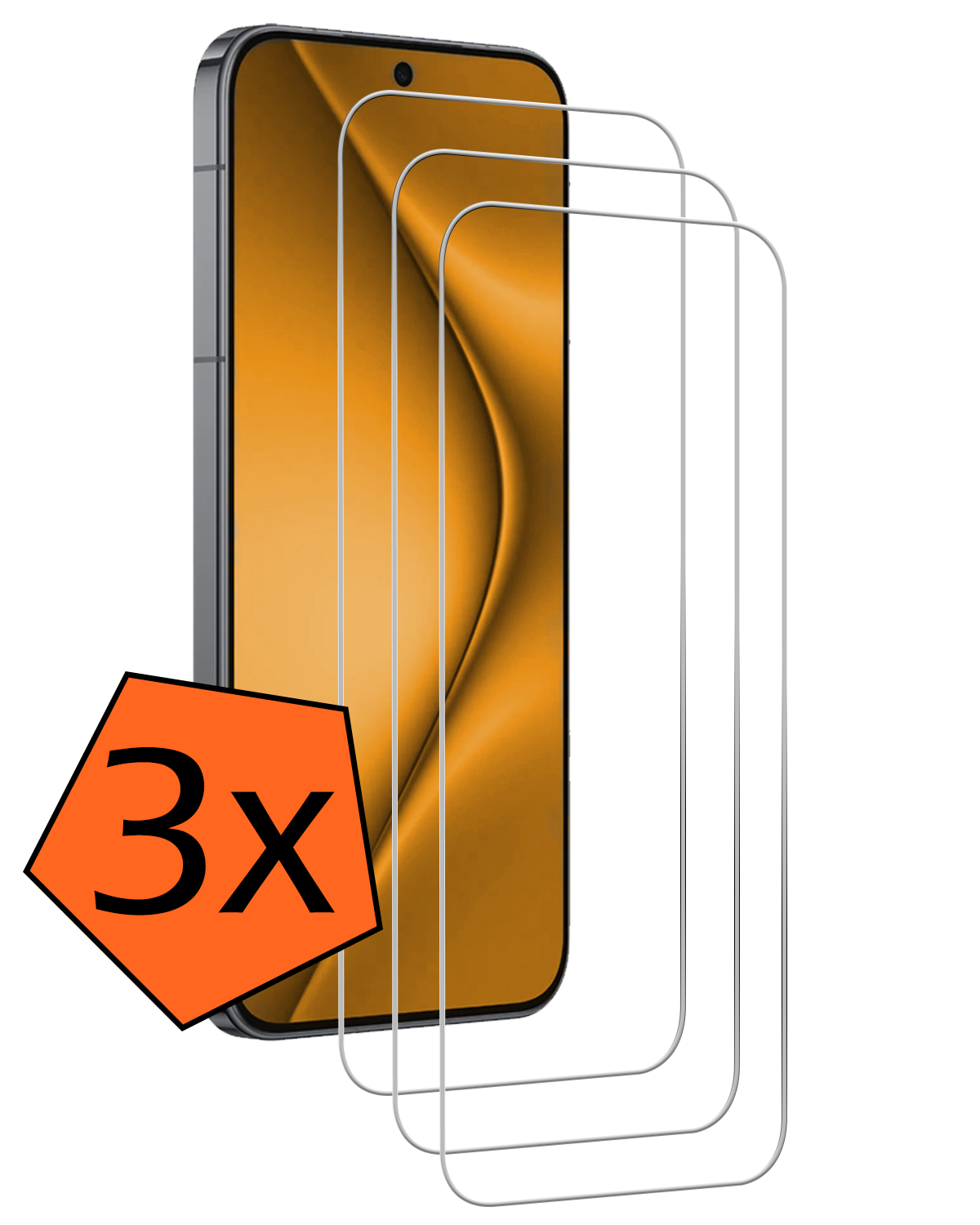 Nomfy Nomfy Huawei Pura 70 Screenprotector Glas - 3 PACK