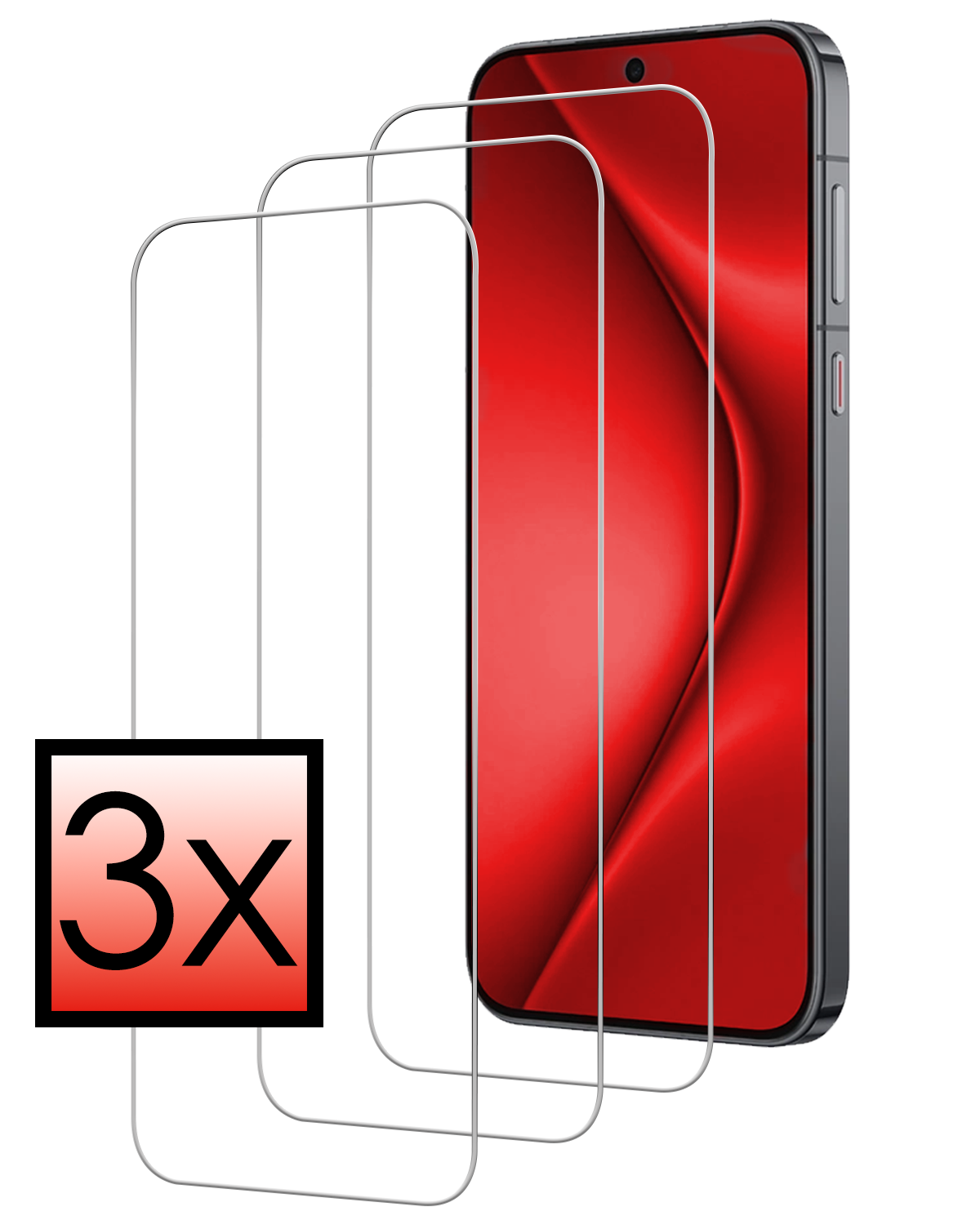 NoXx NoXx Huawei Pura 70 Screenprotector Glas - 3 PACK