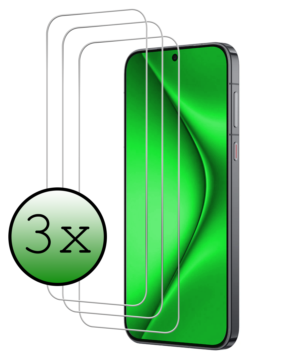BASEY. BASEY. Huawei Pura 70 Screenprotector Glas - 3 PACK