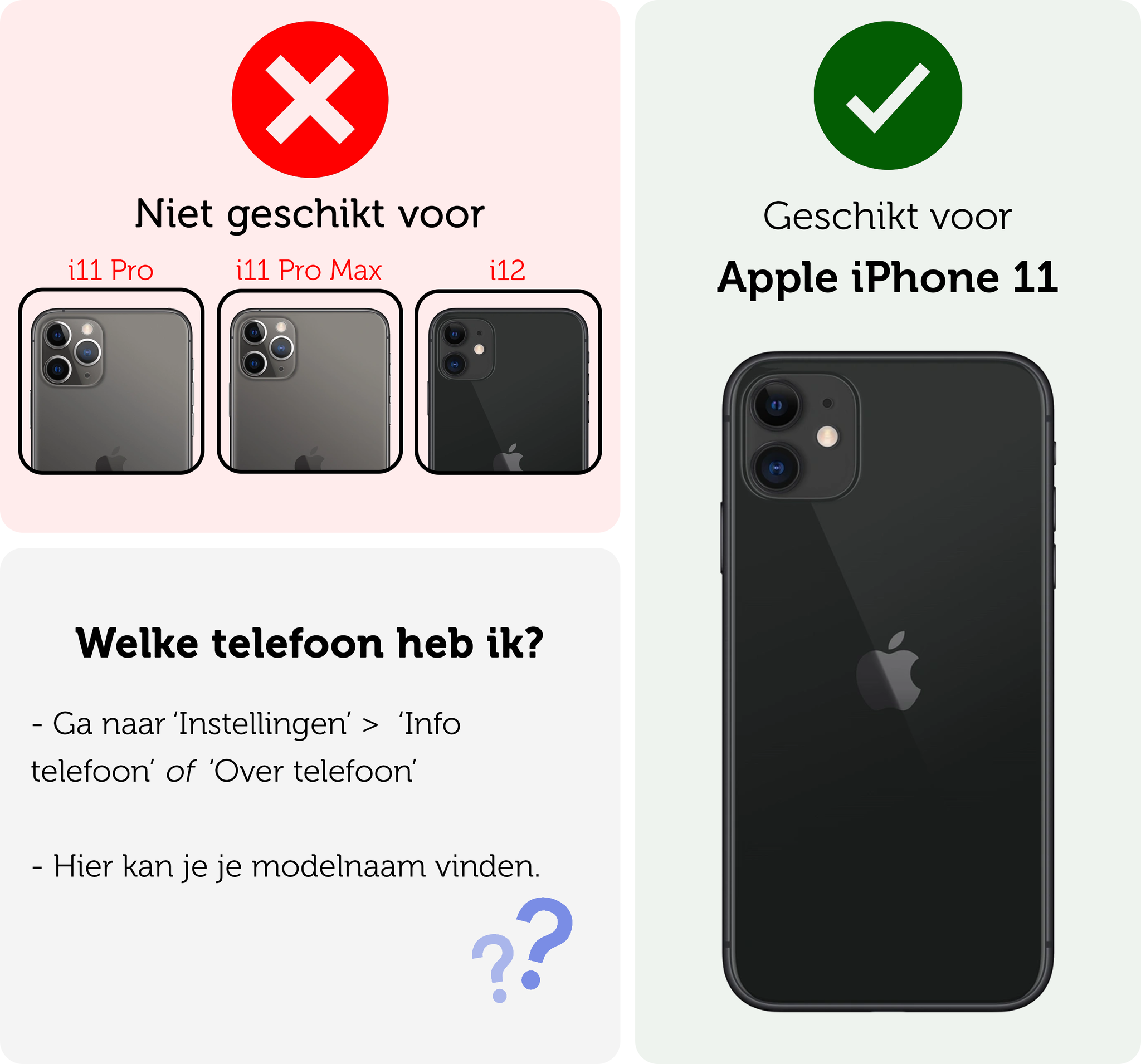 Forterra Hoesje Geschikt voor iPhone 11 Pashouder Case Siliconen Hoes Met Koord - Hoes Geschikt voor iPhone 11 Met Telefoonkoord Hoesje Back Cover Met Pasjeshouder - Transparant - 2 PACK