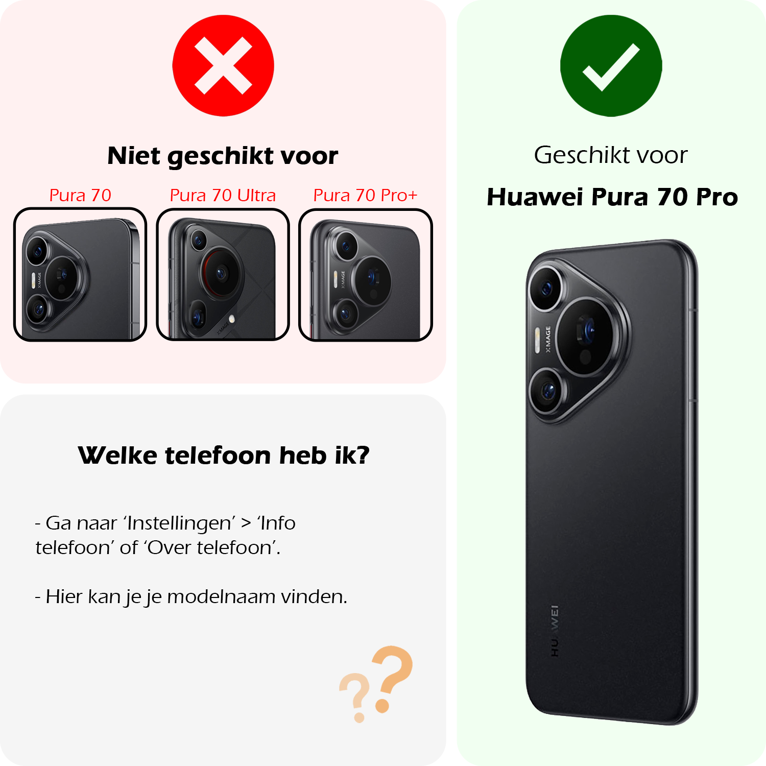 Nomfy Nomfy Huawei Pura 70 Pro Screenprotector Glas