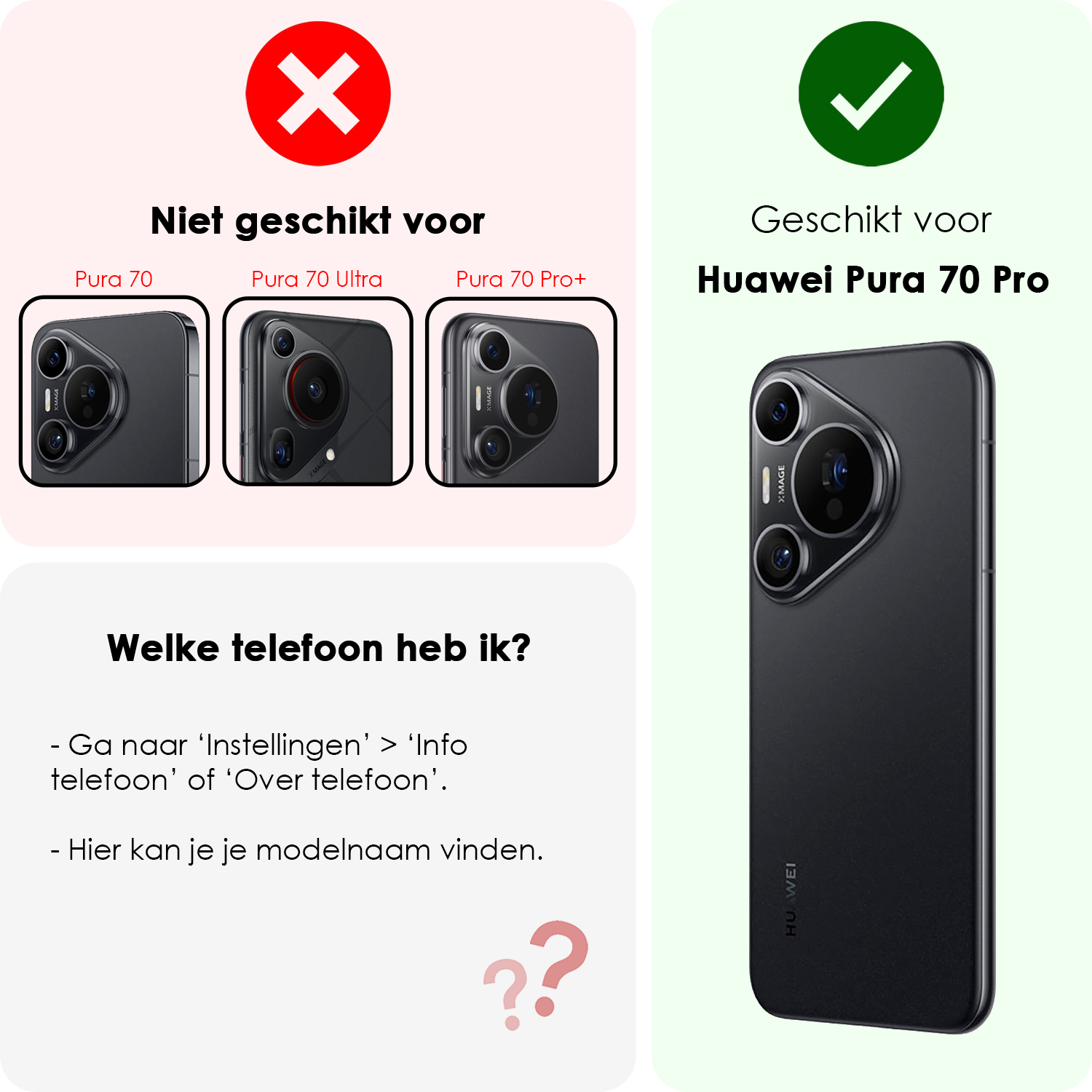 NoXx NoXx Huawei Pura 70 Pro Screenprotector Glas - 3 PACK