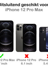 Forterra Hoesje Geschikt voor iPhone 12 Pro Max Pashouder Case Siliconen Hoes Met Koord - Hoes Geschikt voor iPhone 12 Pro Max Met Telefoonkoord Hoesje Back Cover Met Pasjeshouder - Transparant - 2 PACK