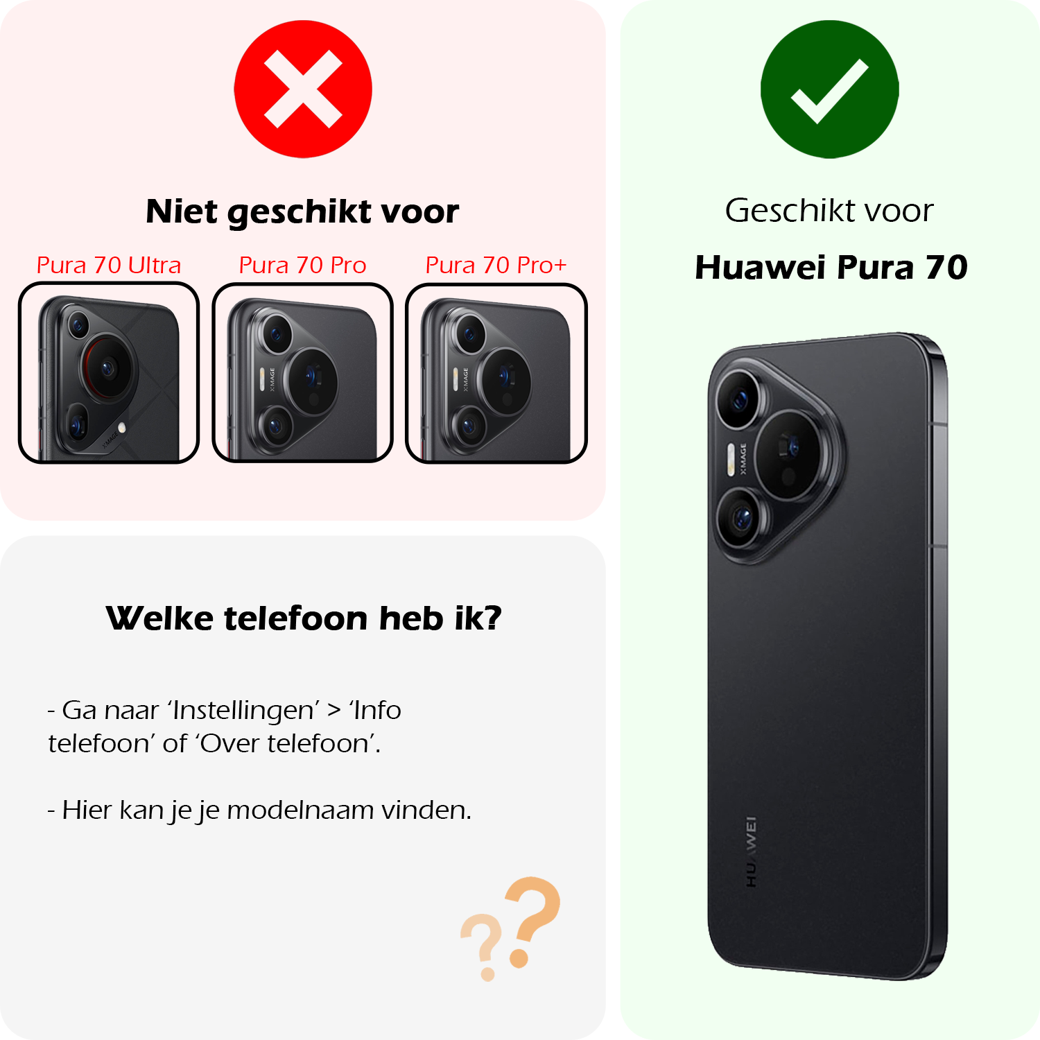 Nomfy Nomfy Huawei Pura 70 Screenprotector Glas - 3 PACK