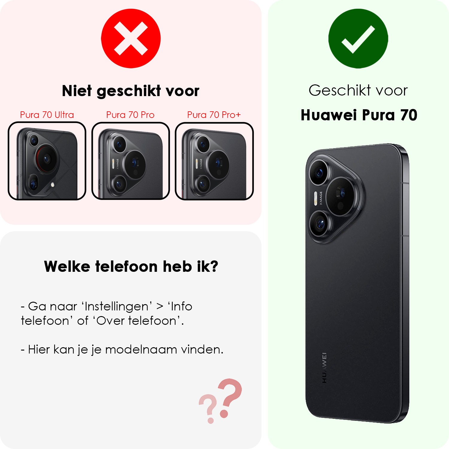 NoXx NoXx Huawei Pura 70 Screenprotector Glas - 3 PACK