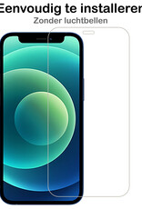 Forterra Hoesje Geschikt voor iPhone 12 Pashouder Case Siliconen Hoes Met Koord Met 2x Screenprotector - Hoes Geschikt voor iPhone 12 Met Telefoonkoord Hoesje Back Cover Met Pasjeshouder - Transparant