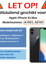 Nomfy Hoesje Geschikt voor iPhone Xs Max Hoesje Met Telefoonketting Pasjeshouder Shockproof Case Met 2x Screenprotector Koord - Hoesje Geschikt voor iPhone Xs Max Hoes Met Kaarthouder - Transparant