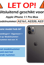 Nomfy Hoesje Geschikt voor iPhone 11 Pro Max Hoesje Met Telefoonketting Pasjeshouder Shockproof Case Met Screenprotector Koord - Hoesje Geschikt voor iPhone 11 Pro Max Hoes Met Kaarthouder - Transparant