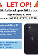 Nomfy Hoesje Geschikt voor iPhone 12 Mini Hoesje Met Telefoonketting Pasjeshouder Shockproof Case Koord - Hoesje Geschikt voor iPhone 12 Mini Hoes Met Kaarthouder - Transparant