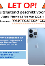 Nomfy Hoesje Geschikt voor iPhone 13 Pro Max Hoesje Met Telefoonketting Pasjeshouder Shockproof Case Koord - Hoesje Geschikt voor iPhone 13 Pro Max Hoes Met Kaarthouder - Transparant - 2 PACK