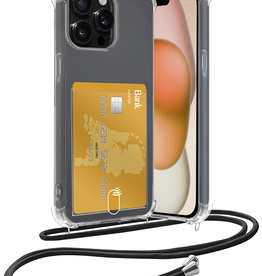 Nomfy Nomfy iPhone 13 Pro Max Hoesje Pashouder met Koord