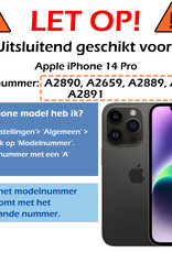 Nomfy Hoesje Geschikt voor iPhone 14 Pro Hoesje Met Telefoonketting Pasjeshouder Shockproof Case Met 2x Screenprotector Koord - Hoesje Geschikt voor iPhone 14 Pro Hoes Met Kaarthouder - Transparant