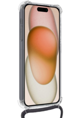 Nomfy Hoesje Geschikt voor iPhone 15 Pro Hoesje Met Telefoonketting Pasjeshouder Shockproof Case Koord - Hoesje Geschikt voor iPhone 15 Pro Hoes Met Kaarthouder - Transparant