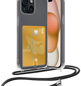 Nomfy Nomfy iPhone 15 Hoesje Pashouder met Koord