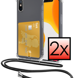 NoXx NoXx iPhone Xs Max Hoesje Pashouder met Koord - 2 PACK