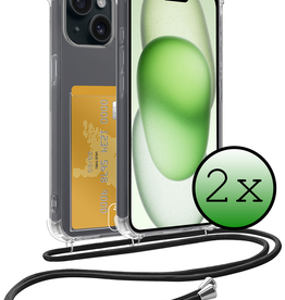 BASEY. BASEY. iPhone 13 Mini Hoesje Pashouder met Koord - 2 PACK
