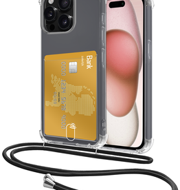 NoXx NoXx iPhone 15 Pro Hoesje Pashouder met Koord