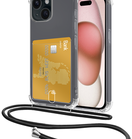 NoXx NoXx iPhone 15 Plus Hoesje Pashouder met Koord