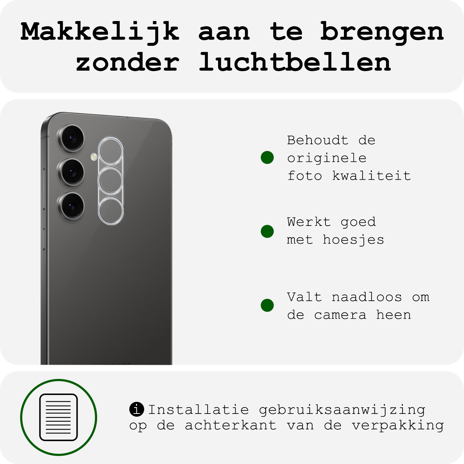 BASEY. BASEY. Samsung Galaxy S24 FE Camera Screenprotector - 2 PACK