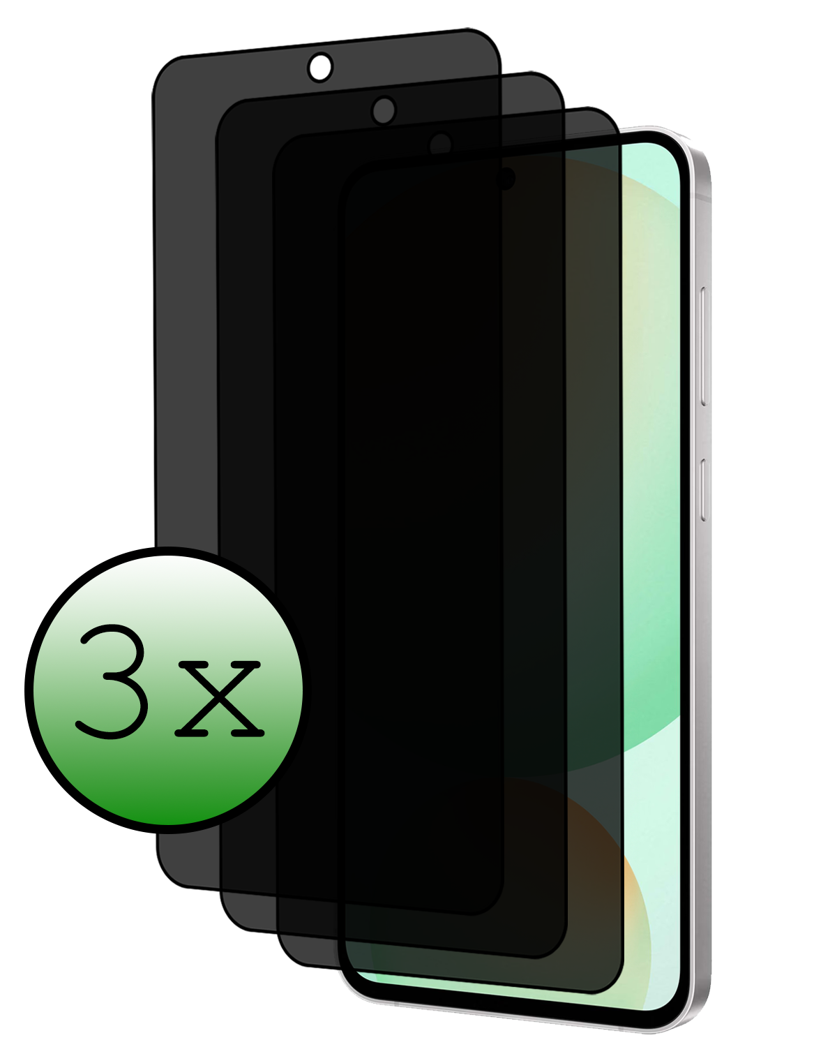 BASEY. BASEY. Samsung Galaxy S24 FE Screenprotector Glas Privacy - 3 PACK