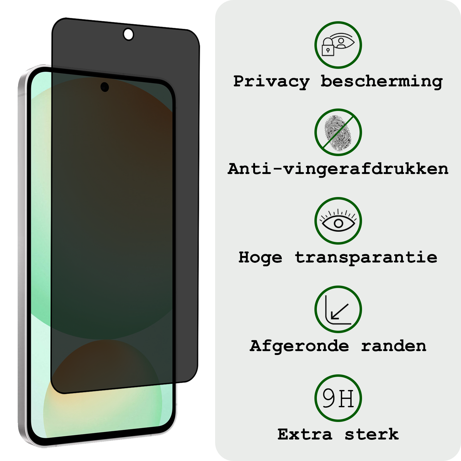 BASEY. BASEY. Samsung Galaxy S24 FE Screenprotector Glas Privacy - 3 PACK