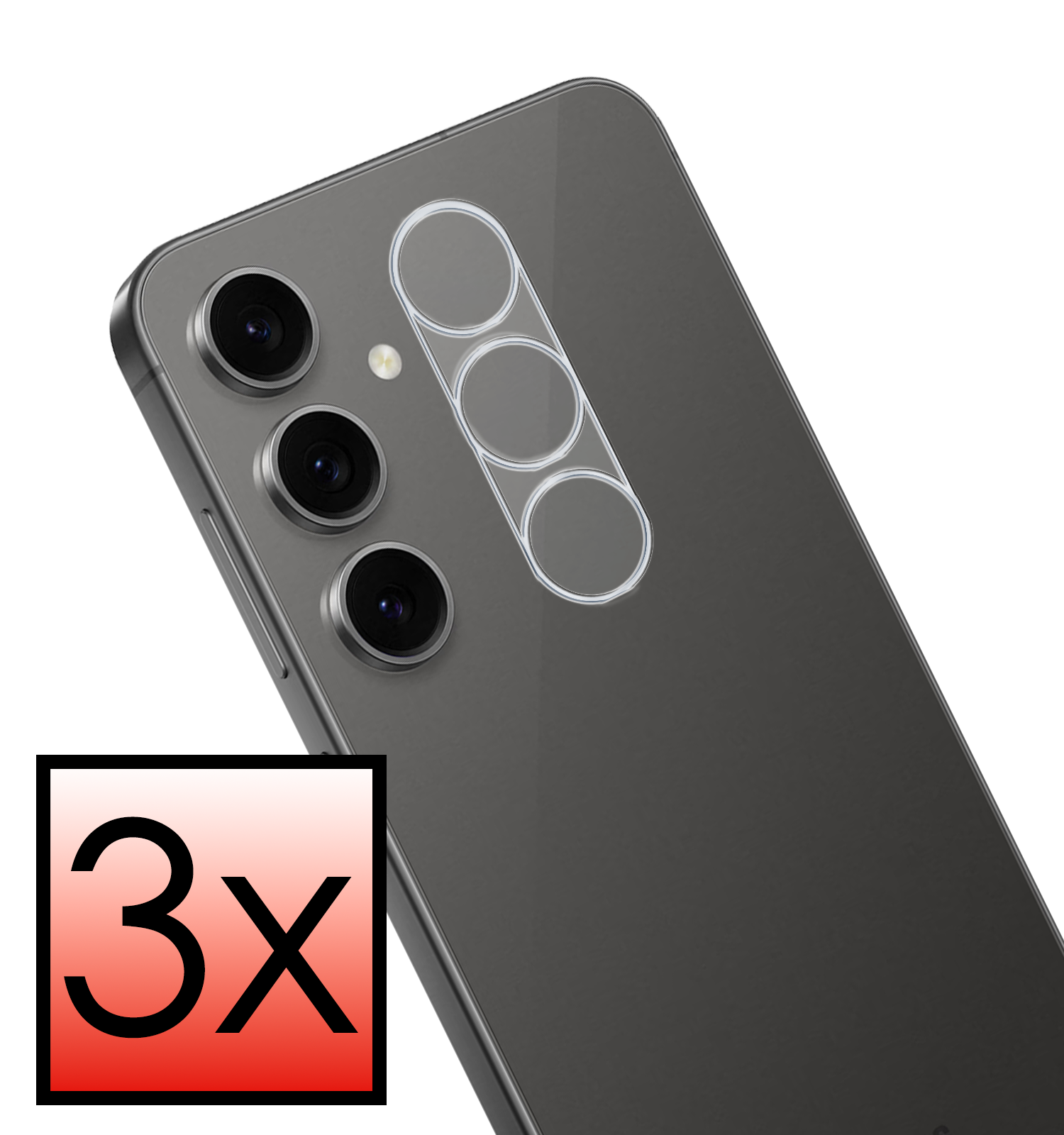 NoXx NoXx Samsung Galaxy S24 FE Camera Screenprotector - 3 PACK