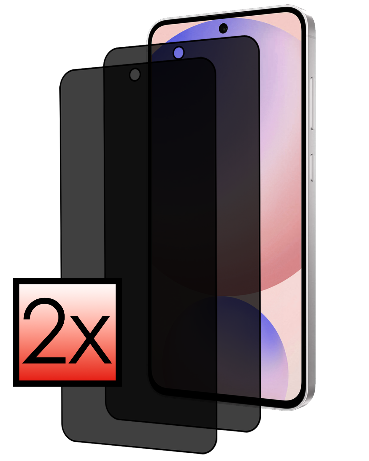 NoXx NoXx Samsung Galaxy S24 FE Screenprotector Glas Privacy - 2 PACK