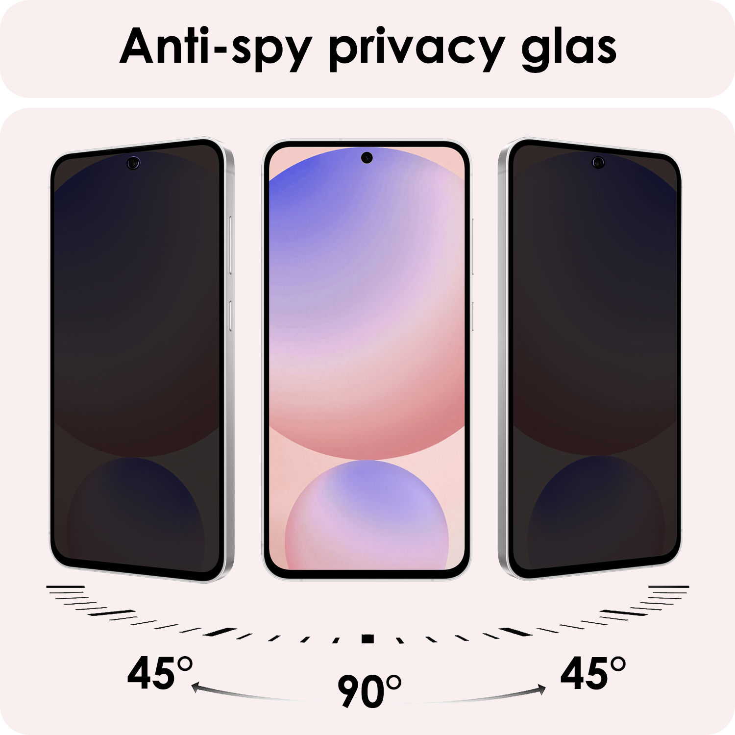 NoXx NoXx Samsung Galaxy S24 FE Screenprotector Glas Privacy - 3 PACK