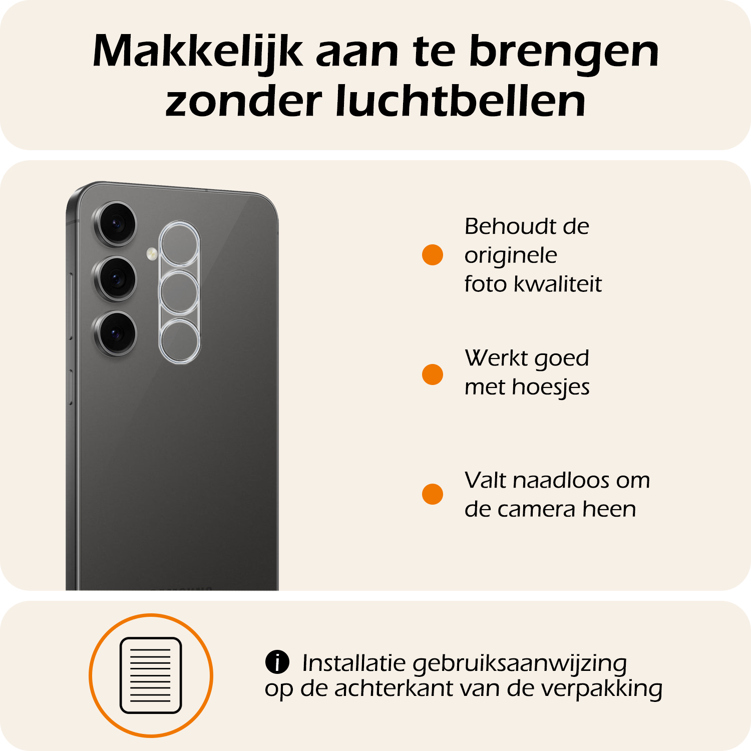 Nomfy Nomfy Samsung Galaxy S24 FE Camera Screenprotector