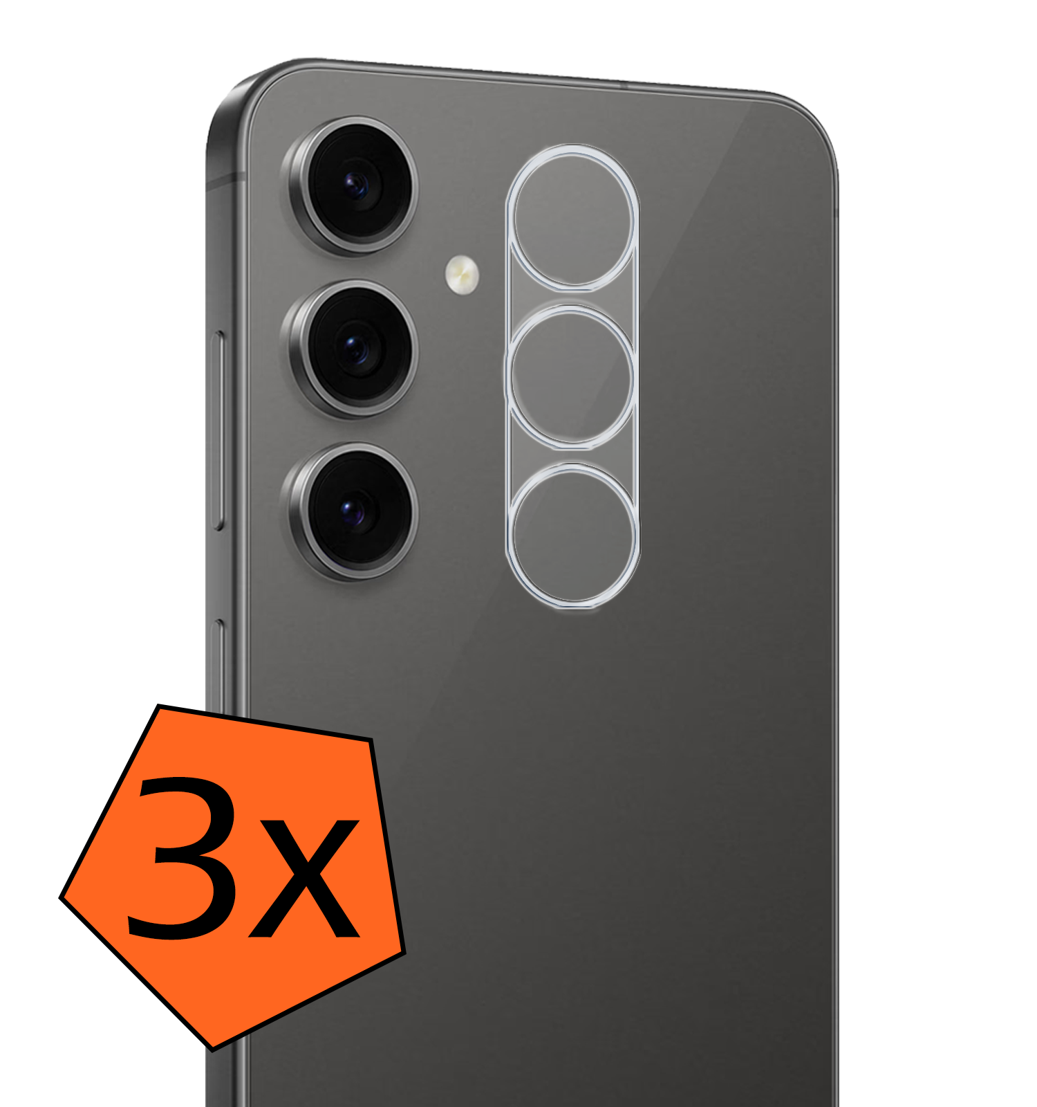 Nomfy Nomfy Samsung Galaxy S24 FE Camera Screenprotector - 3 PACK