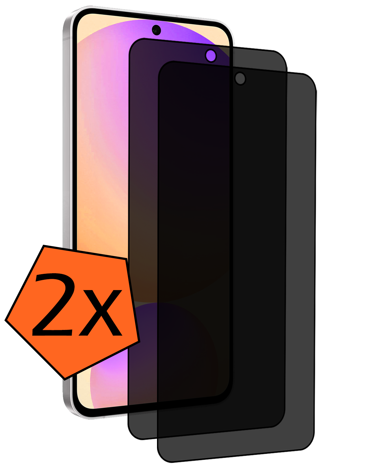 Nomfy Nomfy Samsung Galaxy S24 FE Screenprotector Glas Privacy - 2 PACK