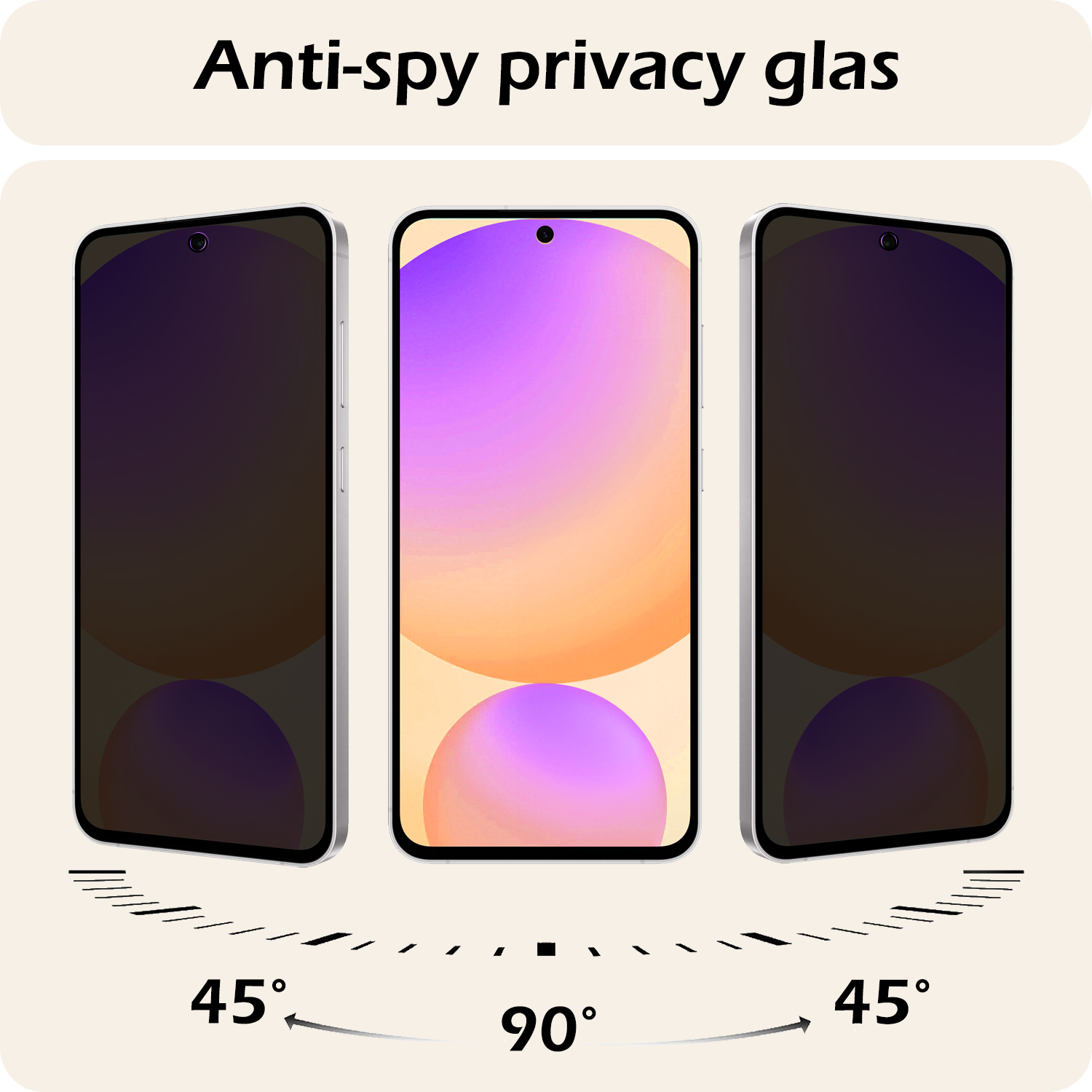 Nomfy Nomfy Samsung Galaxy S24 FE Screenprotector Glas Privacy - 3 PACK