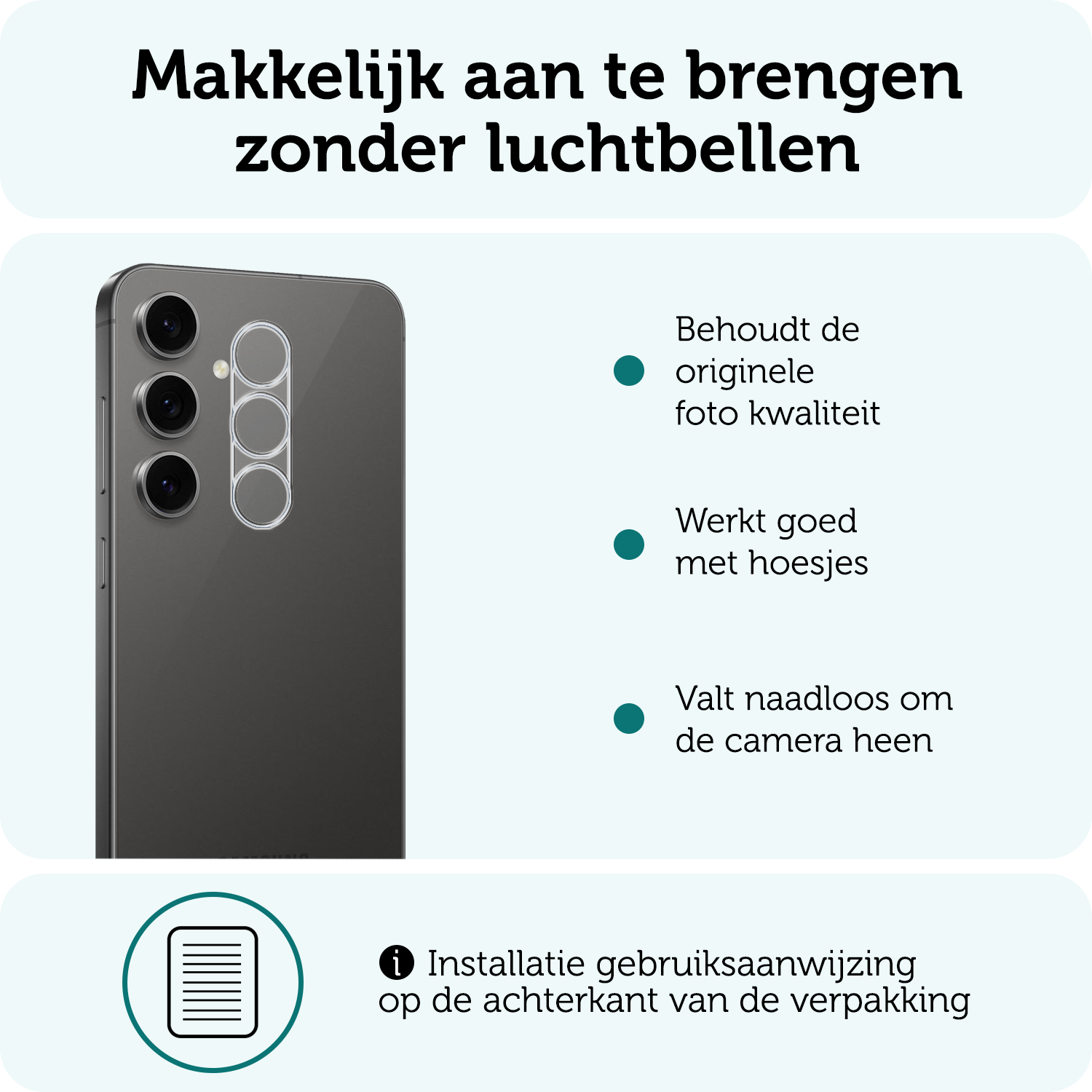 Forterra Forterra Samsung Galaxy S24 FE Camera Screenprotector - 2 PACK