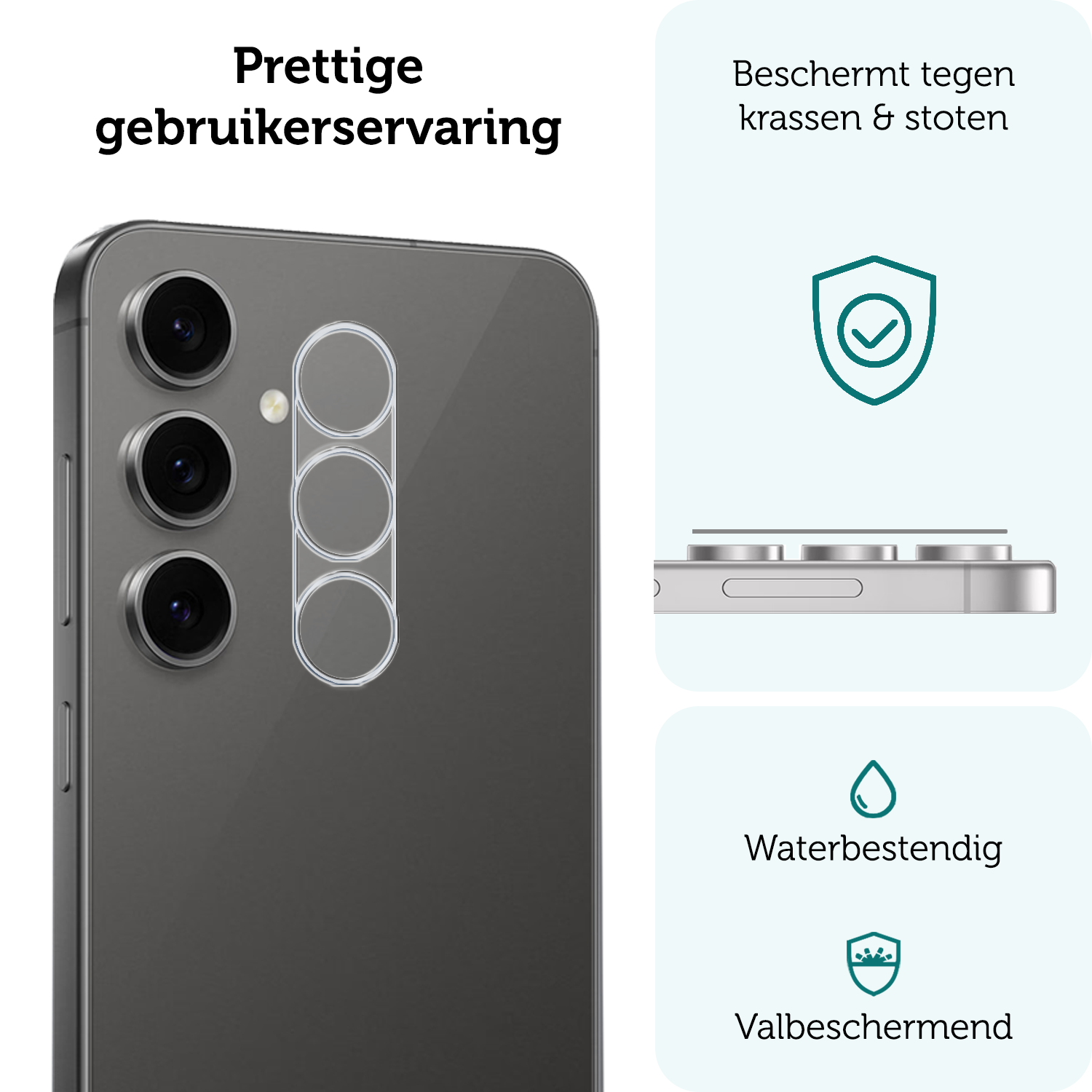 Forterra Forterra Samsung Galaxy S24 FE Camera Screenprotector - 3 PACK