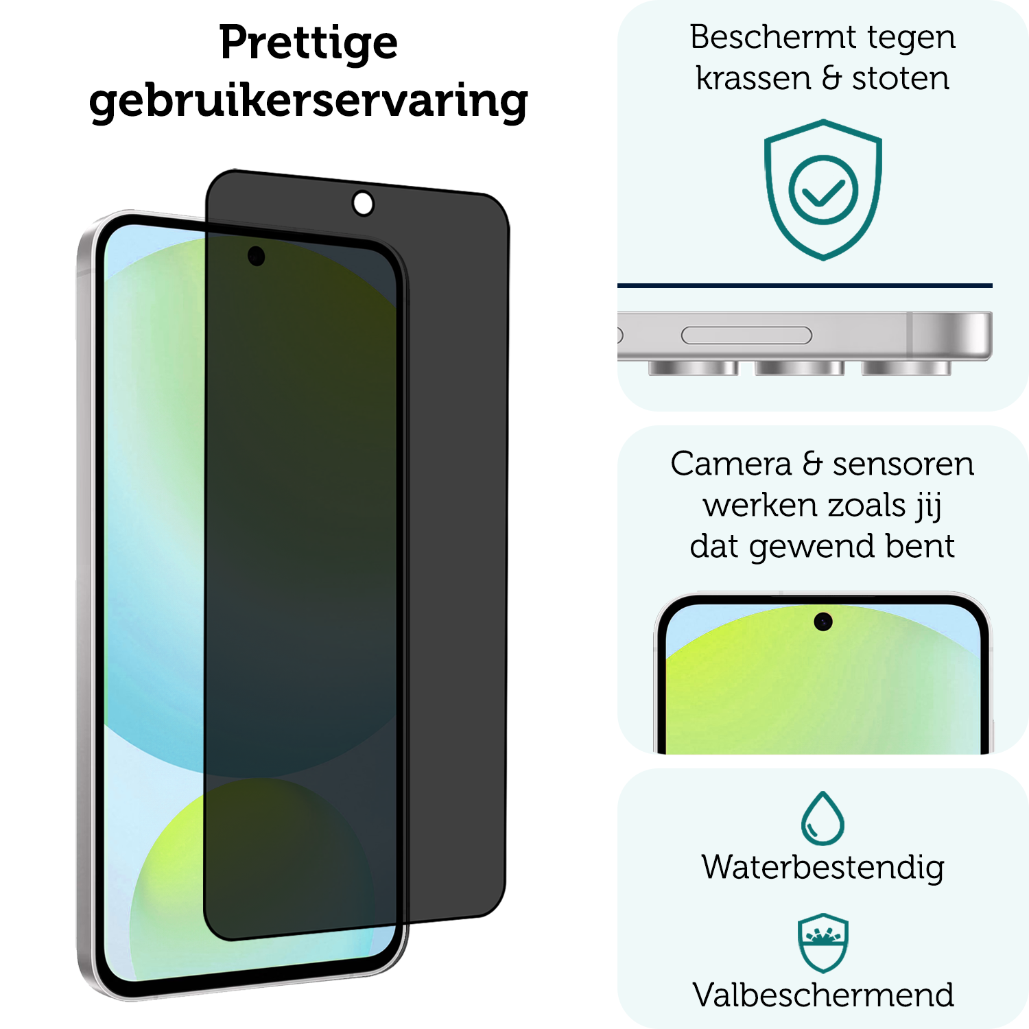 Forterra Forterra Samsung Galaxy S24 FE Screenprotector Glas Privacy