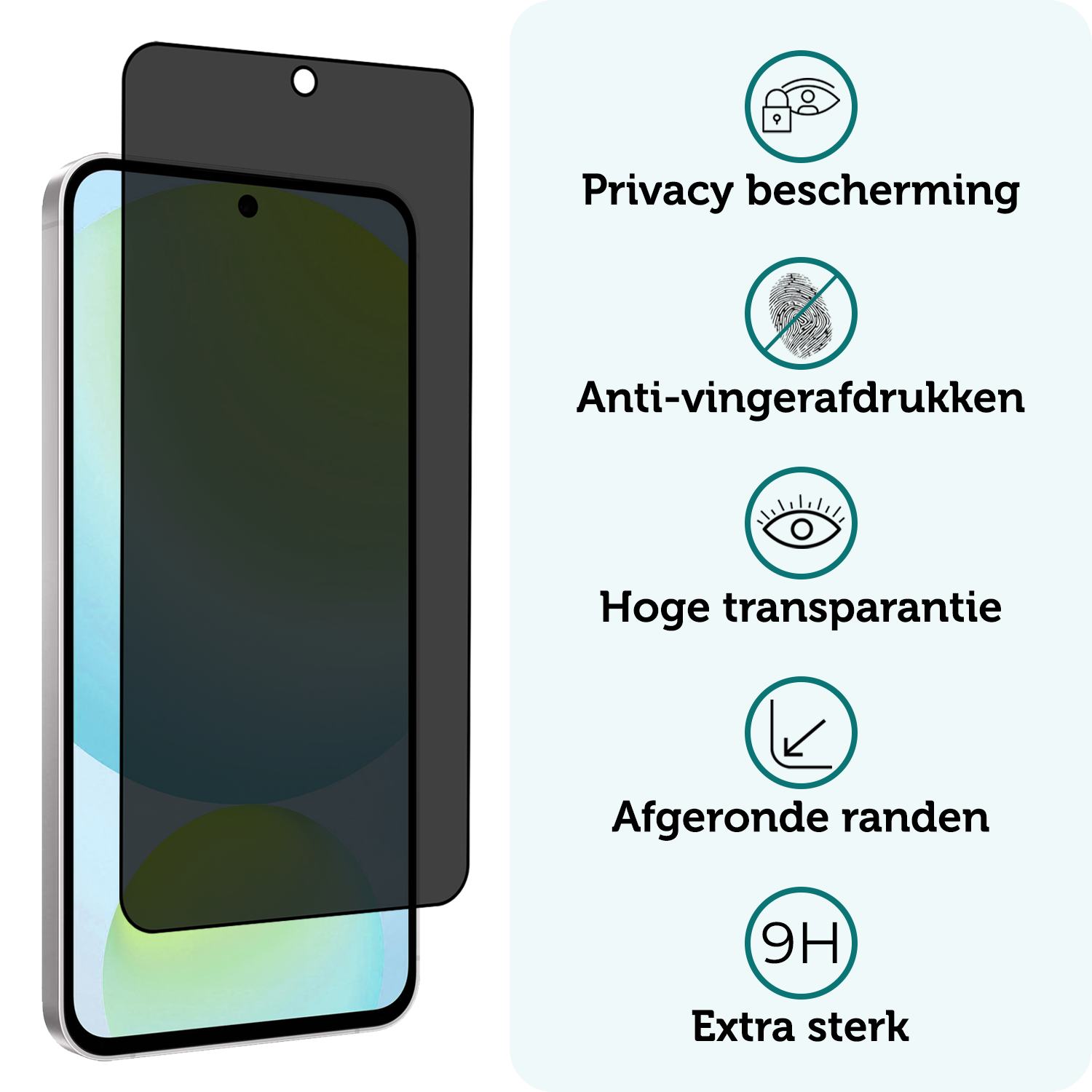 Forterra Forterra Samsung Galaxy S24 FE Screenprotector Glas Privacy - 2 PACK