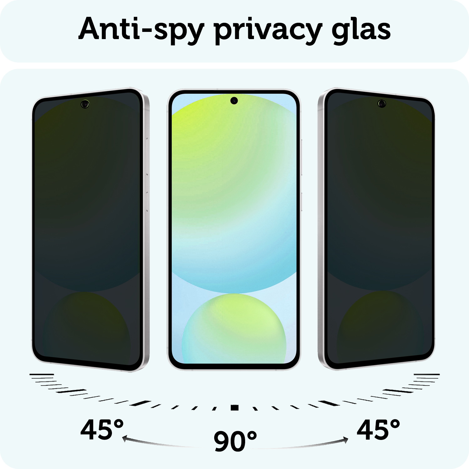 Forterra Forterra Samsung Galaxy S24 FE Screenprotector Glas Privacy - 3 PACK