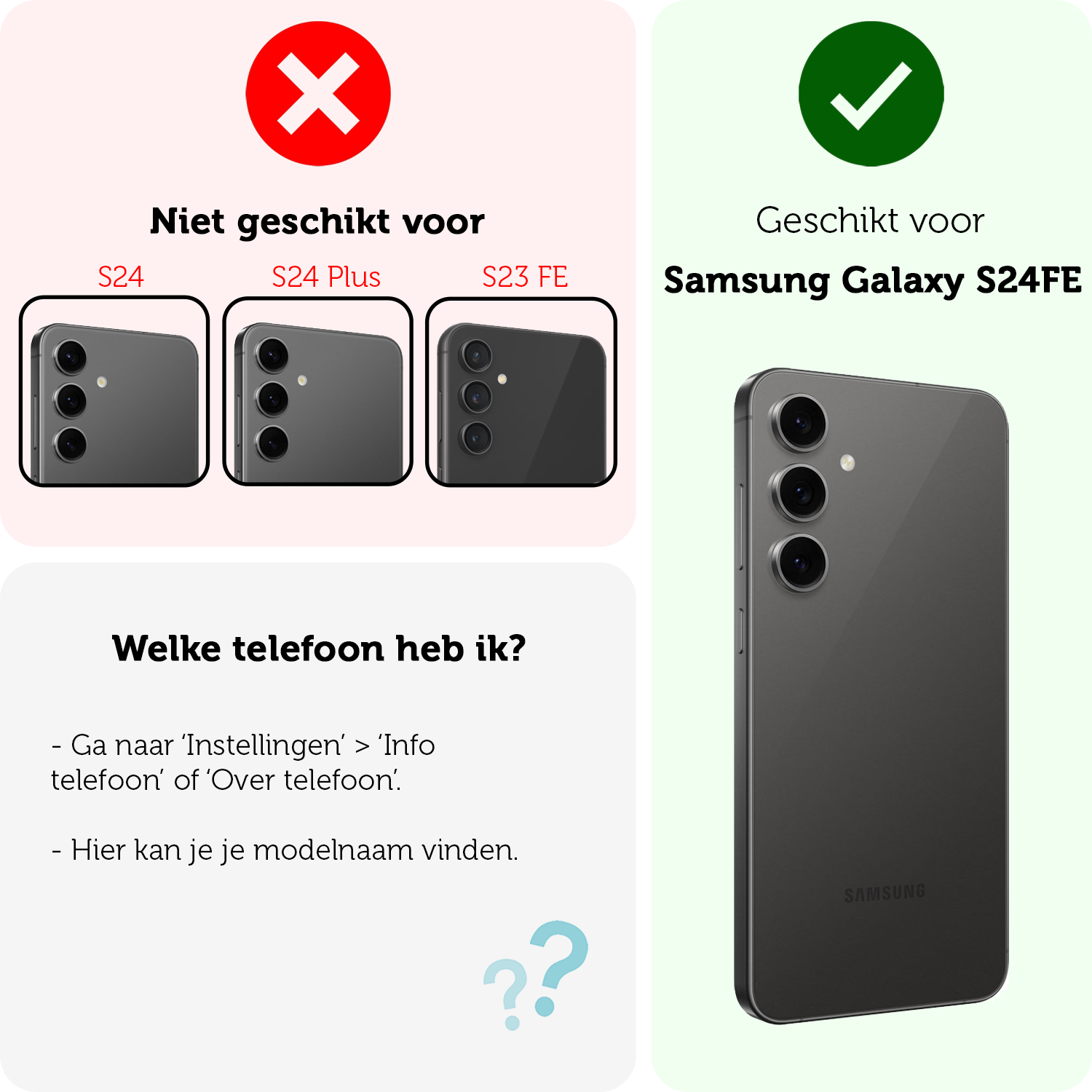 Forterra Forterra Samsung Galaxy S24 FE Camera Screenprotector - 3 PACK