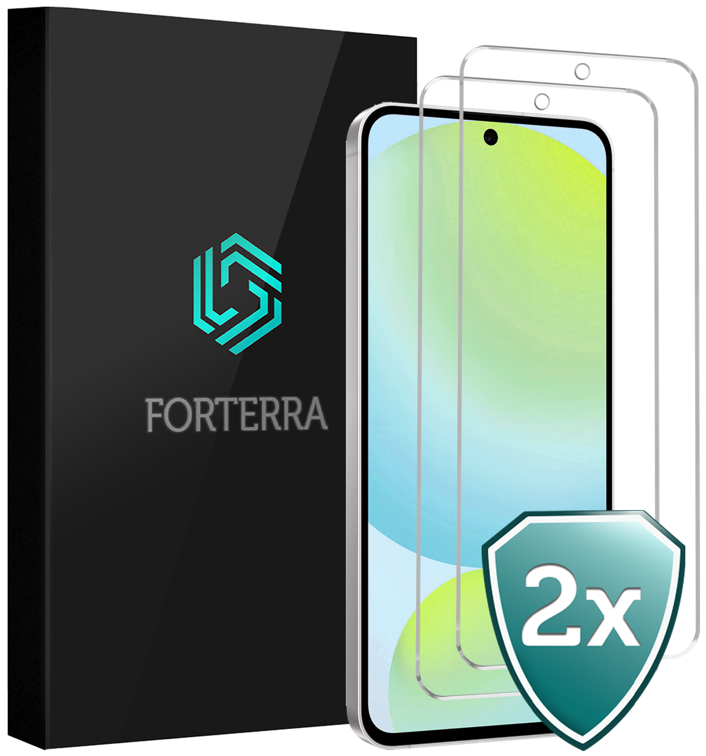 Forterra Forterra Samsung Galaxy S24 FE Screenprotector Glas - 2 PACK