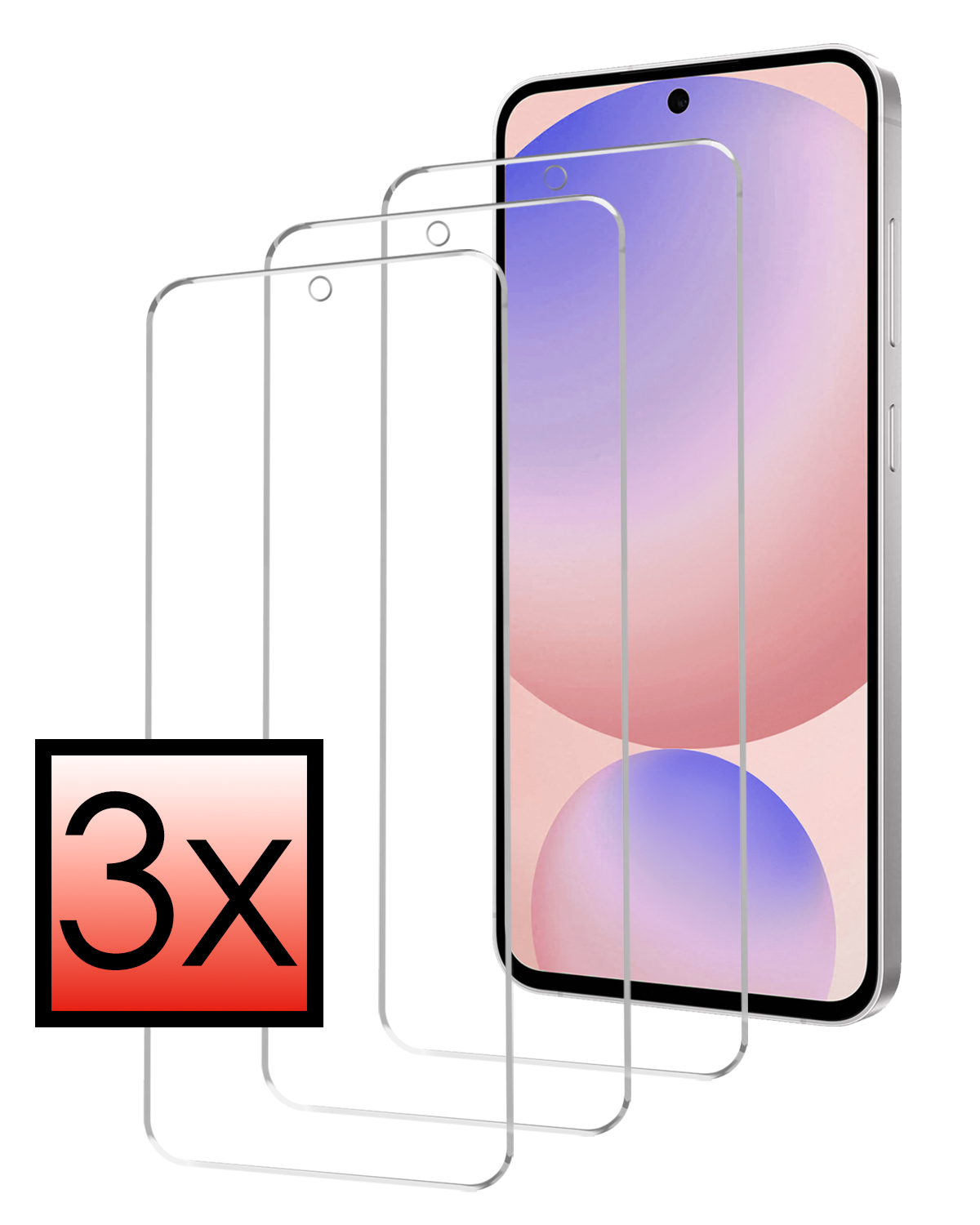 NoXx NoXx Samsung Galaxy S24 FE Screenprotector Glas - 3 PACK