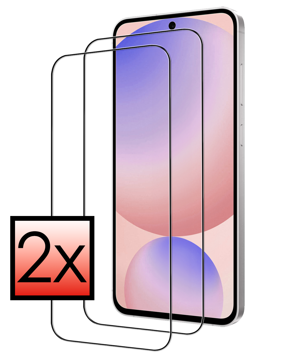 NoXx NoXx Samsung Galaxy S24 FE Screenprotector Glas  Full Cover - 2 PACK