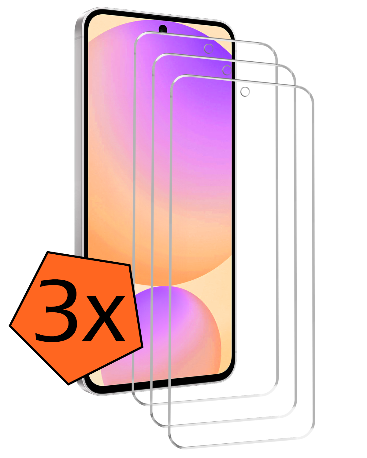 Nomfy Nomfy Samsung Galaxy S24 FE Screenprotector Glas - 3 PACK