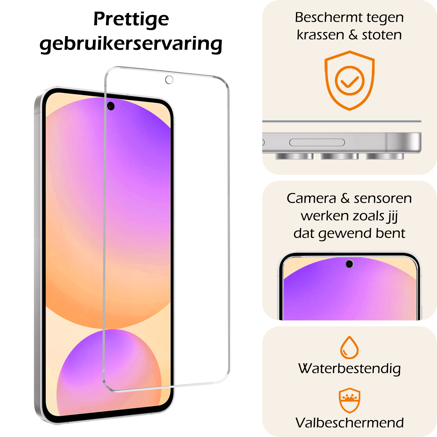 Nomfy Nomfy Samsung Galaxy S24 FE Screenprotector Glas - 3 PACK