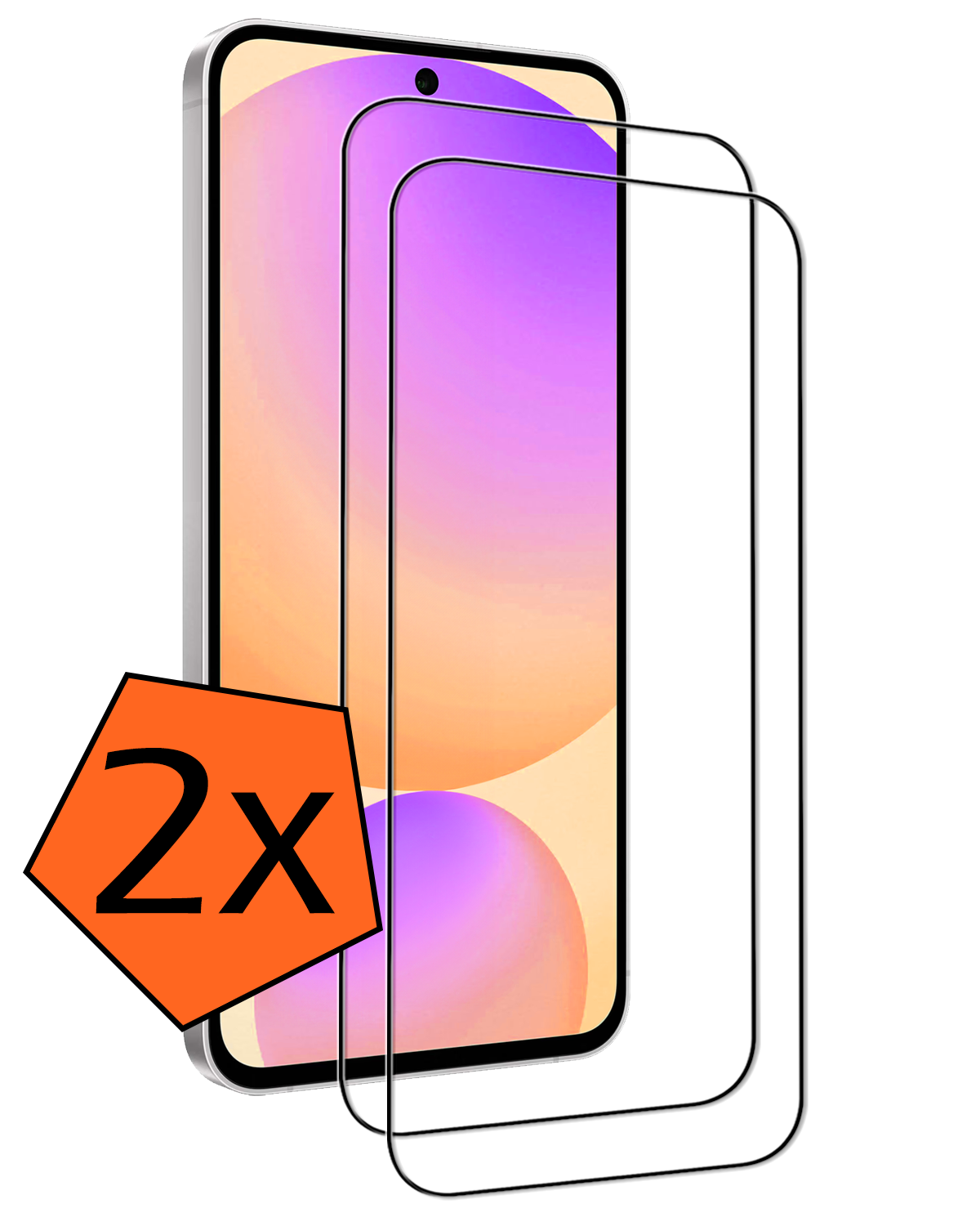 Nomfy Nomfy Samsung Galaxy S24 FE Screenprotector Glas  Full Cover - 2 PACK