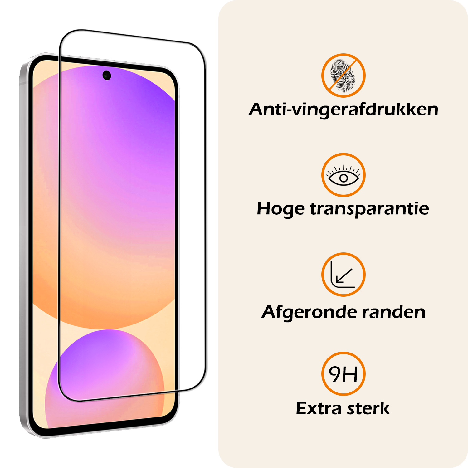 Nomfy Nomfy Samsung Galaxy S24 FE Screenprotector Glas  Full Cover - 3 PACK