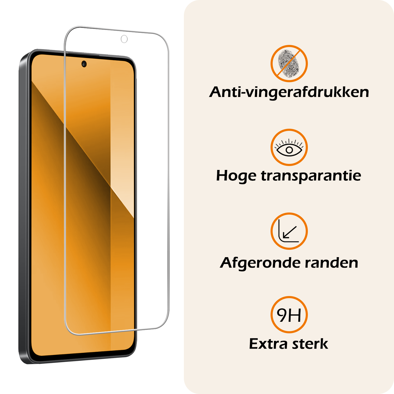 Nomfy Screenprotector - Geschikt voor Xiaomi Redmi Note 13 4G Screenprotector Bescherm Glas Tempered Glass - Screenprotector Geschikt voor Xiaomi Redmi Note 13 4G Screen Protector