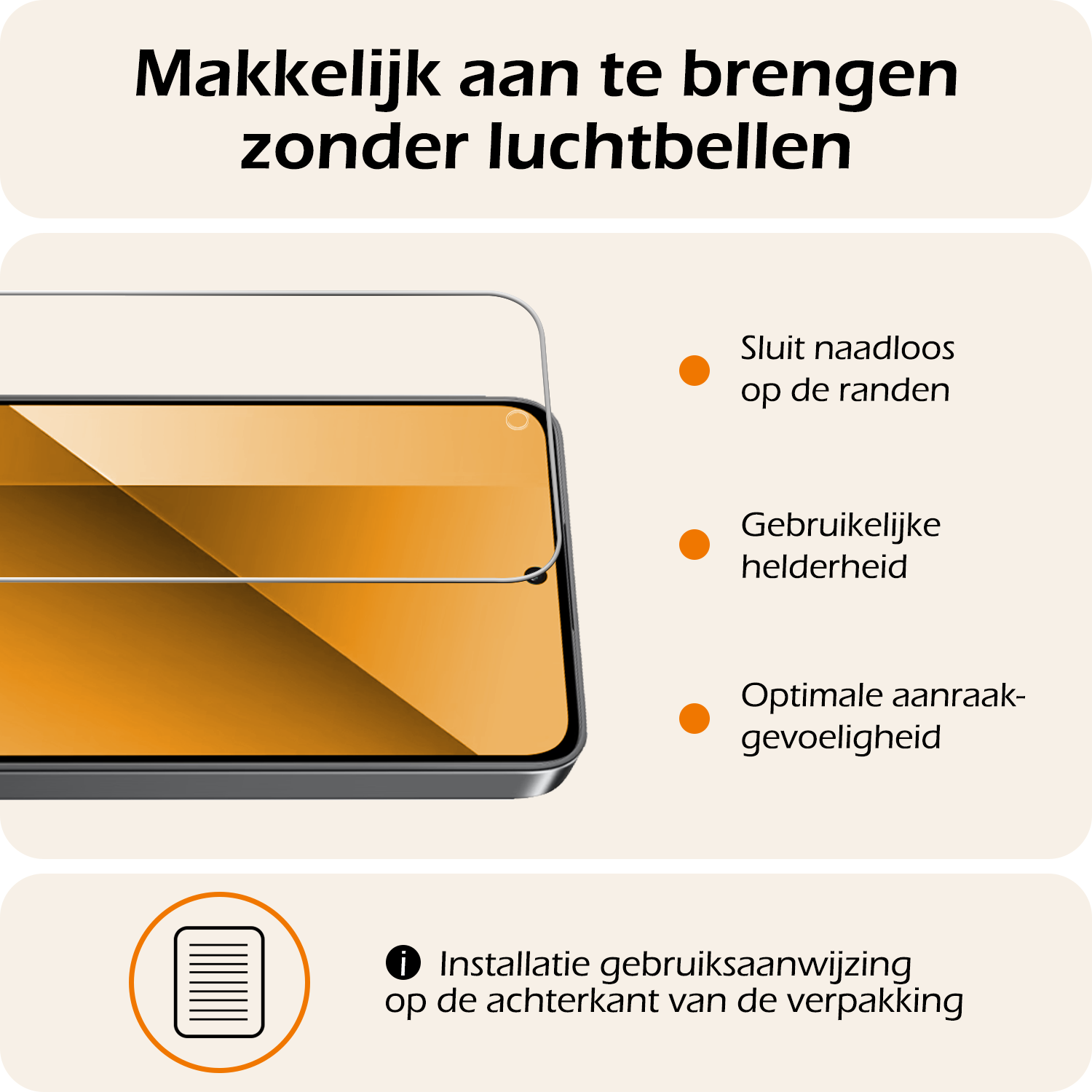 Nomfy Screenprotector - Geschikt voor Xiaomi Redmi Note 13 4G Screenprotector Bescherm Glas Tempered Glass - Screenprotector Geschikt voor Xiaomi Redmi Note 13 4G Screen Protector