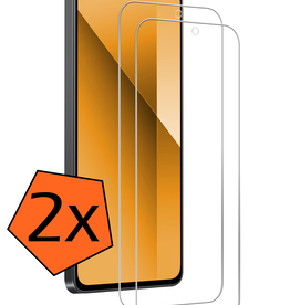 Nomfy Nomfy Xiaomi Redmi Note 13 4G Screenprotector Glas - 2 PACK