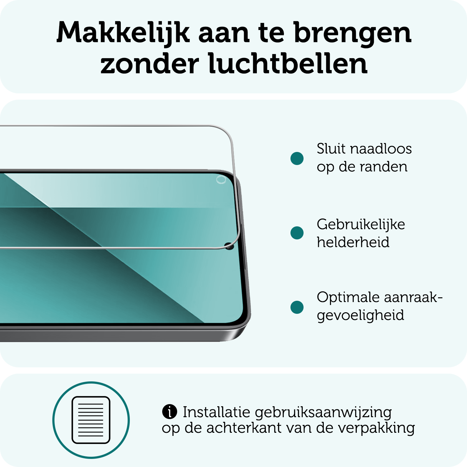 Forterra Screenprotector Geschikt voor Xiaomi Redmi Note 13 4G Screenprotector Glas Gehard Screen Cover - Screen Protector Geschikt voor Xiaomi Redmi Note 13 4G Screenprotector Tempered Glass - 3 PACK